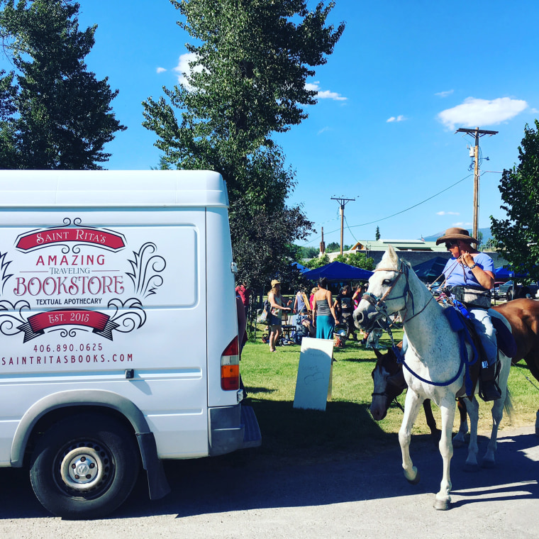 St. Rita's Amazing Traveling Bookstore: bookstore on wheels stops