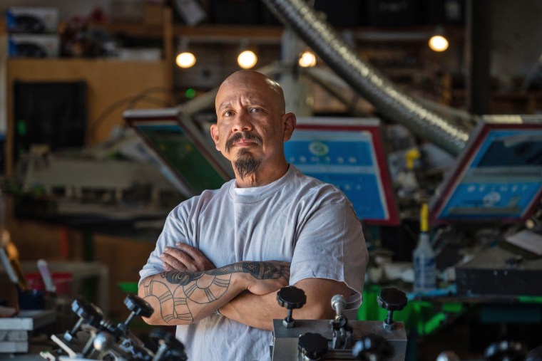 René Quiñonez owns Movement Ink in Oakland, Calif.