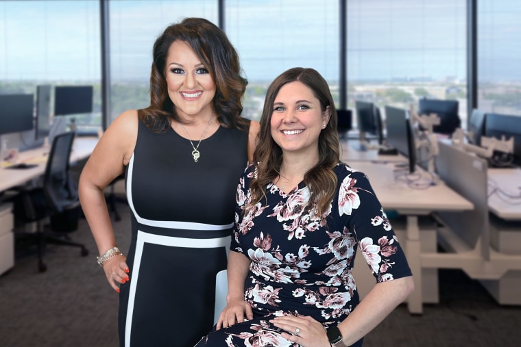 Image: Ruby Gadelrab, left, founder of MDisrupt, hired Katie Coleman after Coleman openly shared her diagnosis of stage 4 kidney cancer.