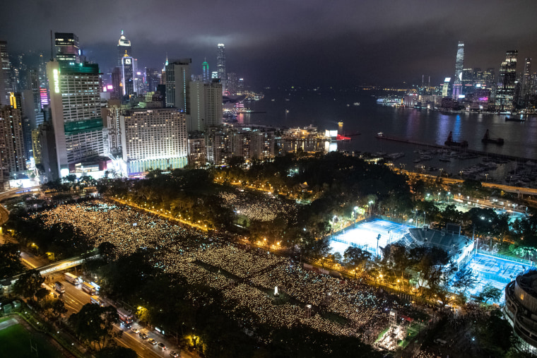 Image: andlelight vigil at Victoria Park