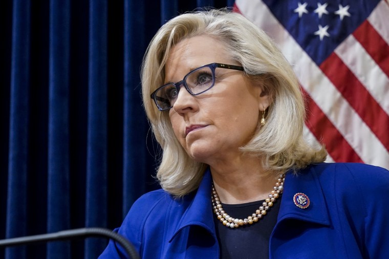 Rep. Liz Cheney, R-Wyo., listens during the House select committee hearing on the Jan. 6 attack on Capitol Hill on July 27, 2021.