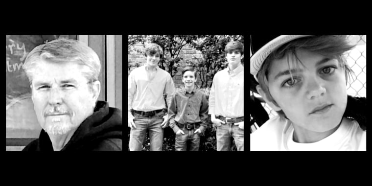 From left, Mark Collins, 66, and his grandchildren, Karson Collins, 16, Hudson Collins, 11, Waylon Collins, 18, and Bryson Collins, 11, have been identified as five killed near Centerville. Escaped inmate is believed to be responsible. A fundraiser has been created for the family.
