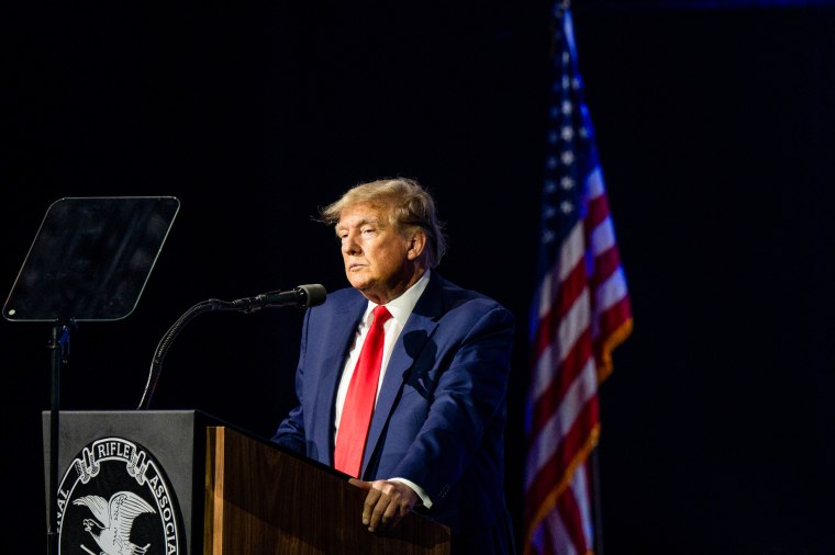 Former President Donald Trump speaks during the National Rifle Association's annual convention on May 27, 2022, in Houston.