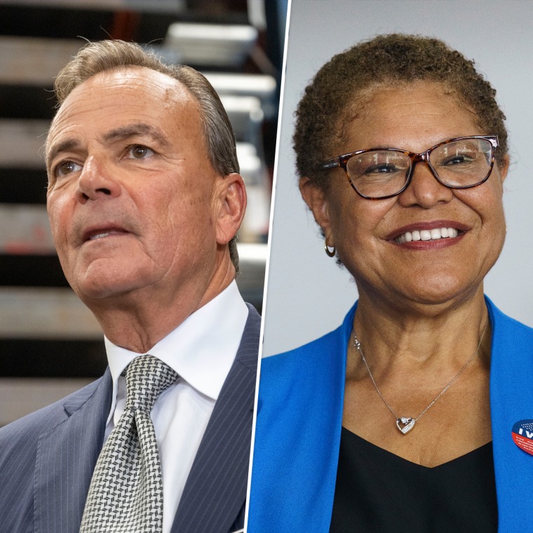 Rick Caruso and Karen Bass.