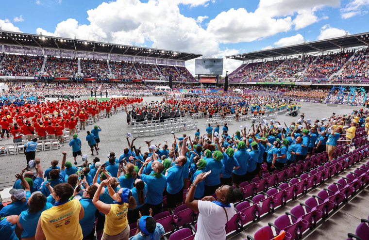 The opening ceremonies of the 2022 Special Olympics at Exploria Stadium in Orlando, Fla., on June 5, 2022.