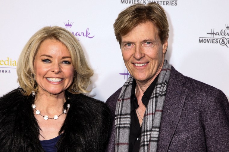 Kristina Wagner and Jack Wagner attend the Television Critics Association Press Tour on Jan. 8, 2015, in Pasadena, Calif.