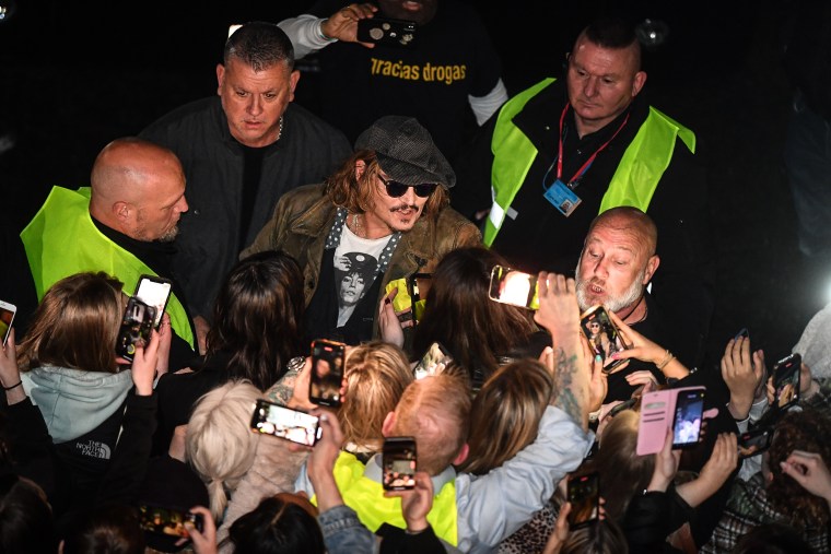 Johnny Depp leaves The Sage on June 2, 2022 in Gateshead, England.