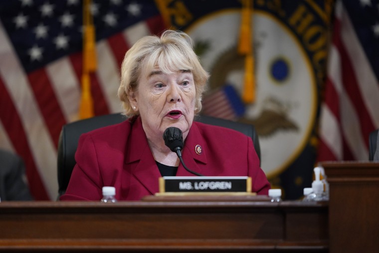 Picture:Rep.  Zoe Lofgren, D-Calif., at the hearing on Monday.