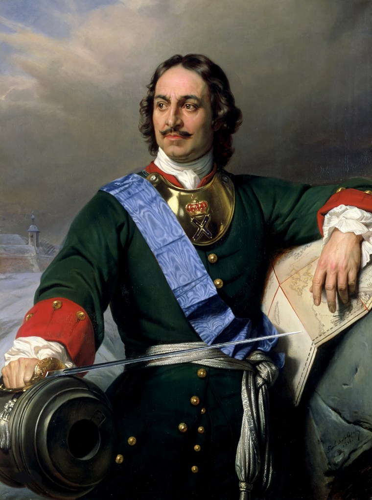 IMage: Emperor Peter I, known as Peter the Great, c. 1838.