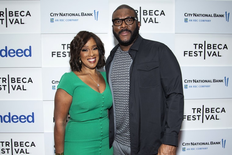 Image: Gayle King and Tyler Perry at the Directors Series during the  Tribeca Film Festival on June 13, 2022 in New York City.