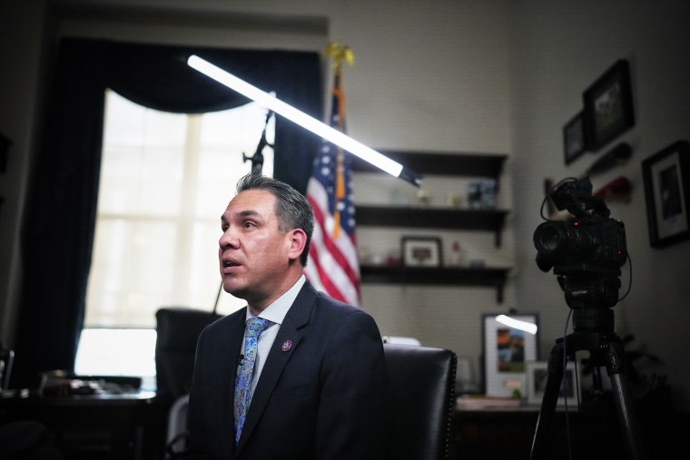 Rep. Pete Aguilar, D-Calif., speaks to NBC News correspondent Garrett Haake on Capitol Hill on June 15, 2022.