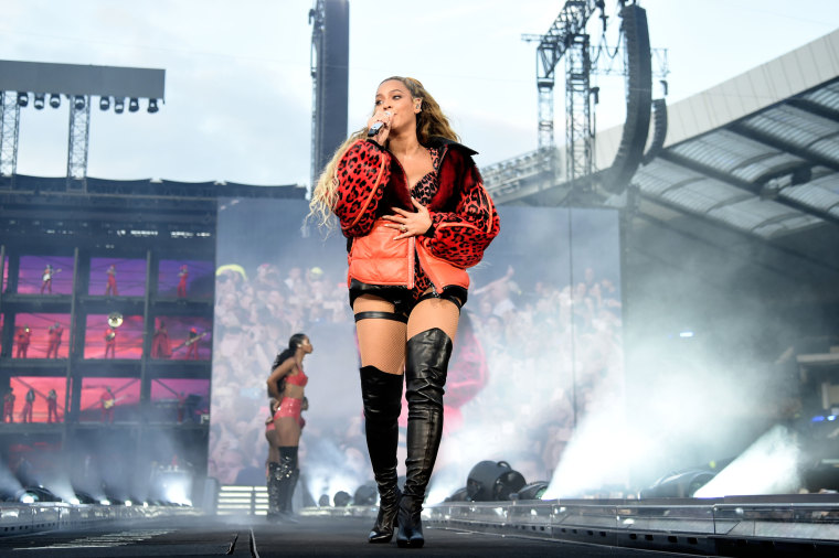 Beyoncé performs on stage during the "On the Run II" Tour with Jay-Z at Hampden Park in Glasgow, Scotland on Jun. 9, 2018.