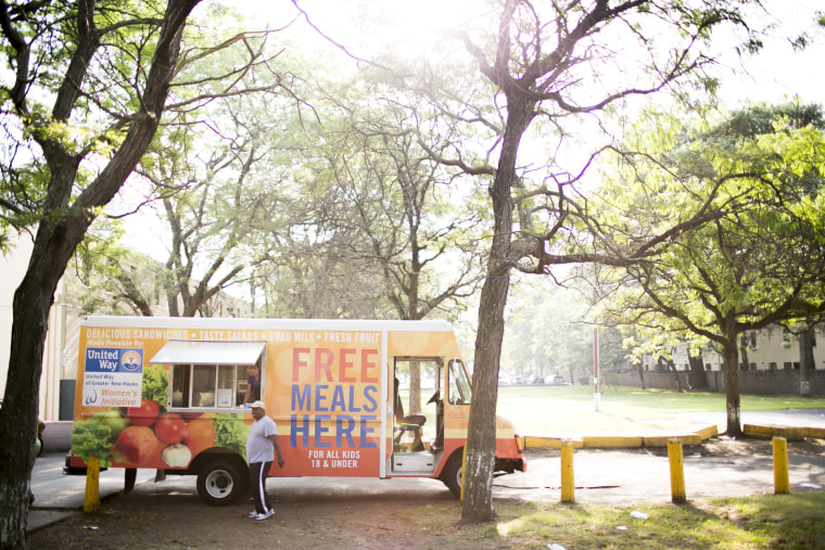 Food trucks are often used by community groups and schools to reach kids and teens with summer meals.