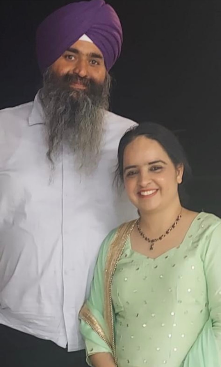 Jaswiendre Singh and wife, Ramandeep Kaur.