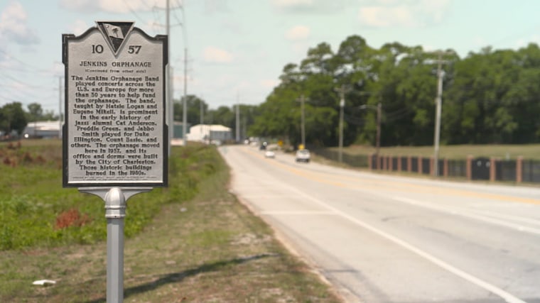 An historic sign for the Jenkins Orphanage in Charleston, S.C.