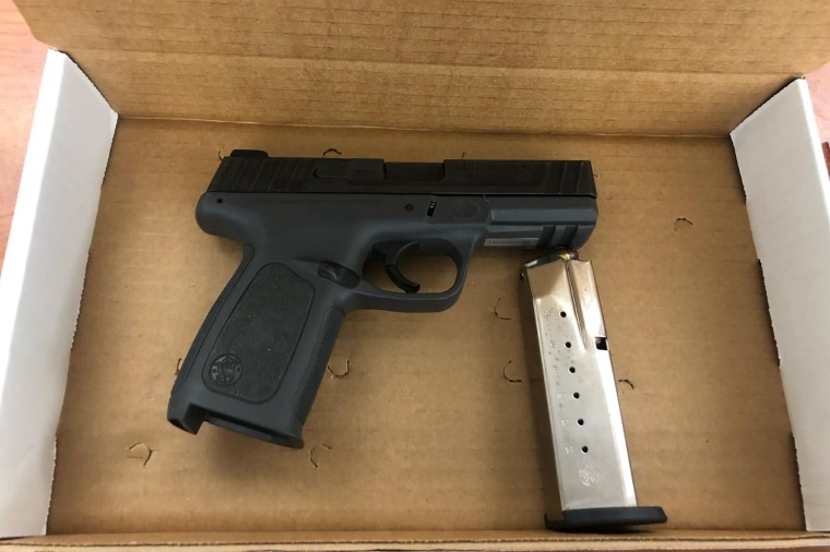 A gun the suspects allegedly had in their possession when they were arrested recently.