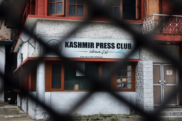 The building of a closed Kashmir Press Club after takeover