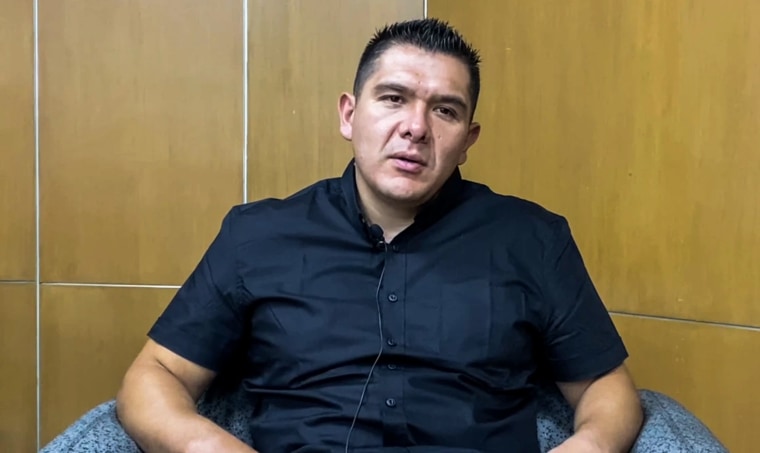 Image: Erick Razo Casales during an interview at the headquarters of the Federal Institute of Public Defense on June 14, 2022 in Mexico City.