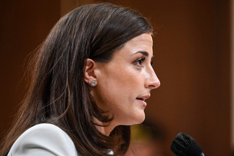 Cassidy Hutchinson, a top aide to former White House Chief of Staff Mark Meadows, testifies during the sixth hearing by the House Select Committee to Investigate the January 6th Attack on the U.S. Capitol on June 28, 2022.