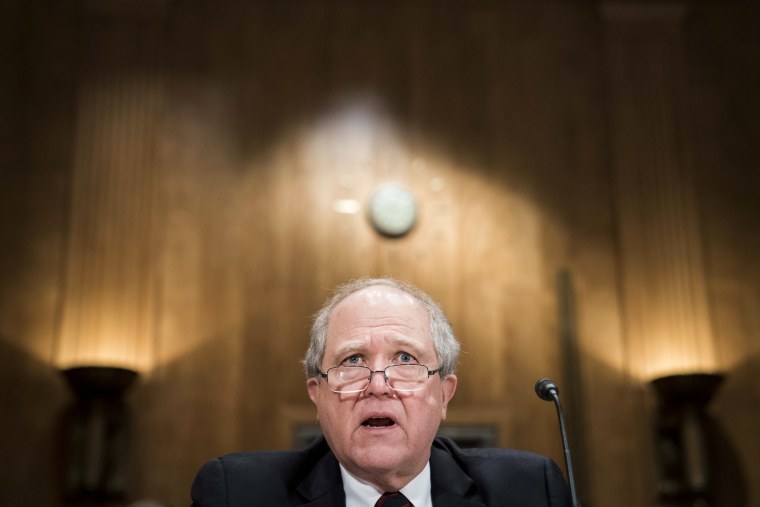 John F. Sopko, special inspector general for Afghanistan reconstruction, testifies before the Senate Homeland Security and Governmental Affairs Committee on Feb. 11, 2020.