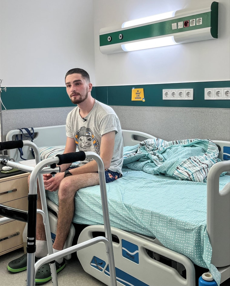 Ukrainian marine Hlib Stryzhko, 25, said he was transferred to Russia after he was seriously injured by tank shelling on April 10.