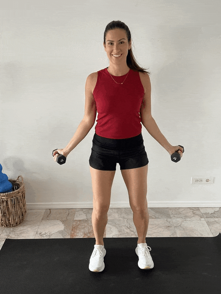 Bicep curls with external rotation