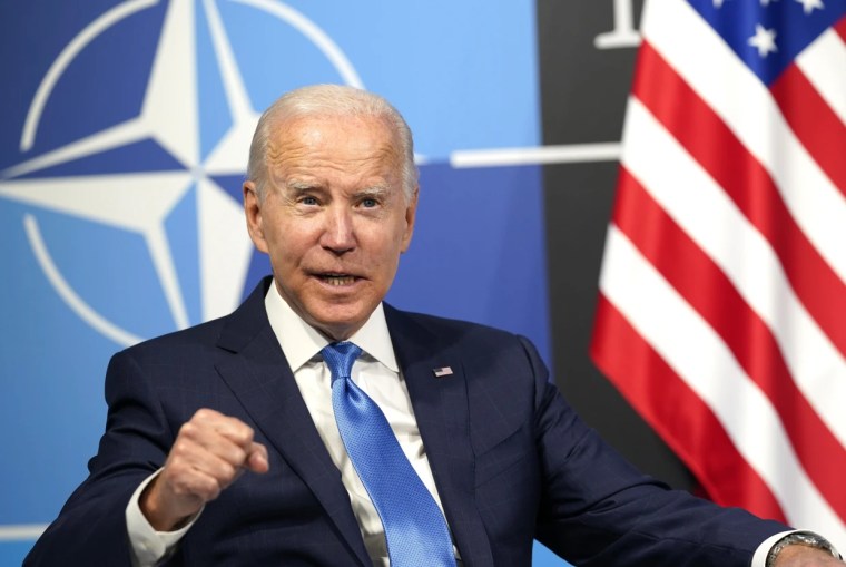 El presidente Joe Biden durante el primer día de la cumbre de la OTAN en Madrid.