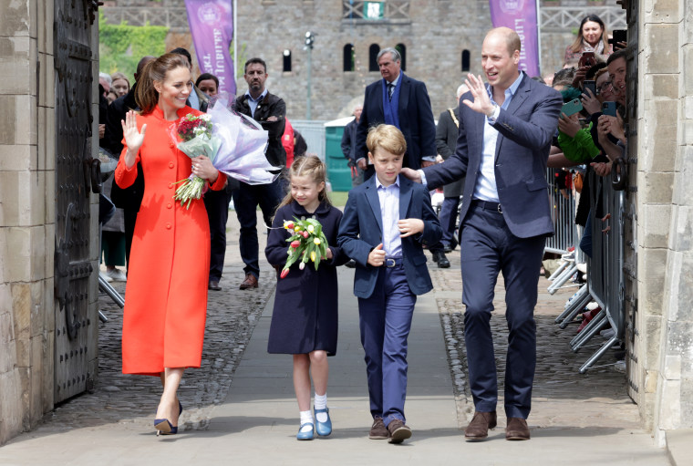 Queen Elizabeth II Platinum Jubilee 2022 - The Duke And Duchess Of Cambridge Visit Wales