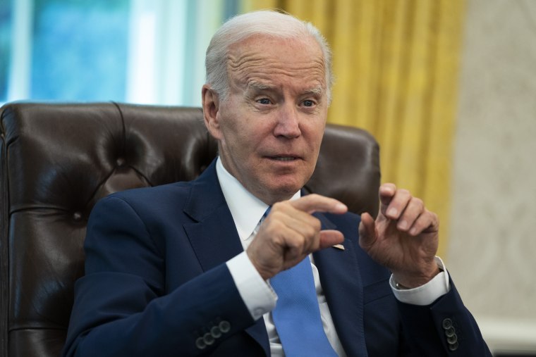 El presidente, Joe Biden, durante una entrevista con The Associated Press en la Oficina Oval de la Casa Blanca, el 16 de junio de 2022.