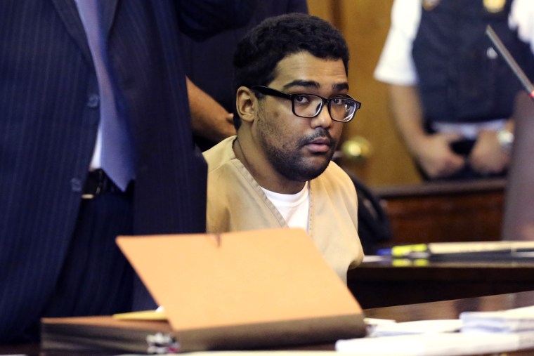 Richard Rojas, quien estrelló su auto contra una multitud en Times Square, Nueva York, durante una audiencia en Manhattan, el 13 de julio de 2017.