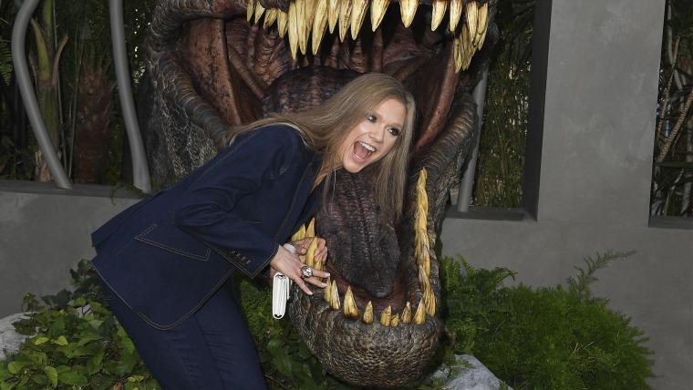 Actriz Ariana Richards, en la premier de la película 'Jurassic World Dominion', junio 2022.