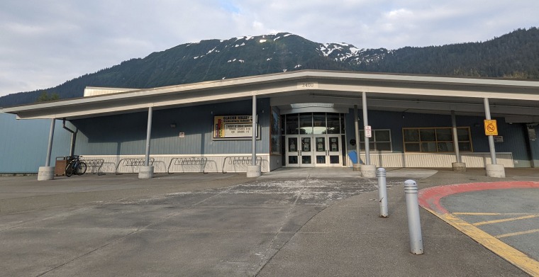 A dozen students and two adults at Glacier Valley Elementary School in Juneau, Alaska, were served floor sealant instead of milk at the school after containers were apparently mixed up, the superintendent said Wednesday.