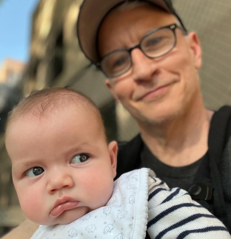 Anderson Cooper celebrating his 55th birthday with his newborn son, Sebastian.