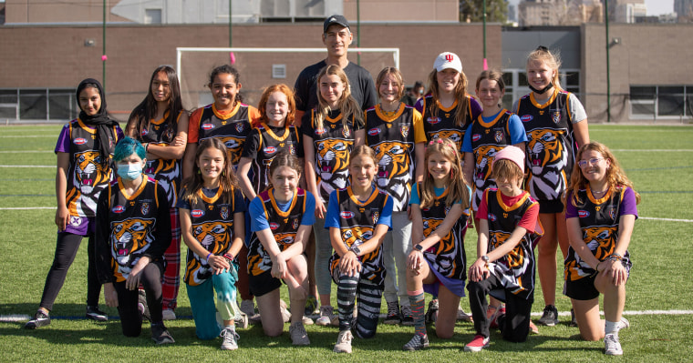 GALS students in Denver play Australian rules football.