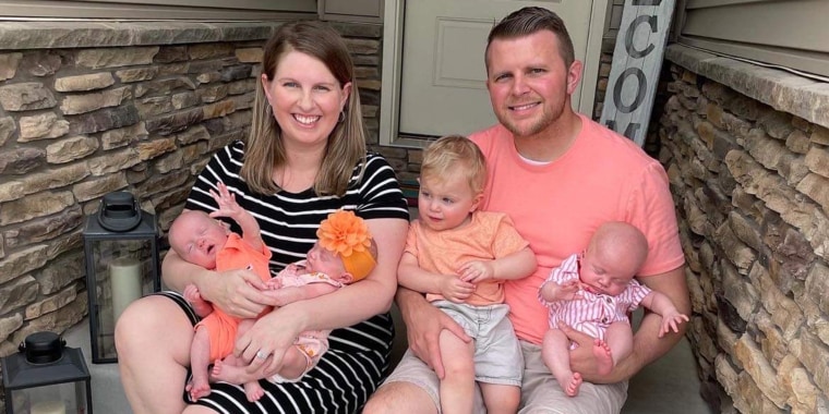 Navigating feedings and diapering for triplet newborns can feel a bit like an assembly line. But the Briggs family feels grateful that their triplets are home, thriving and growing.