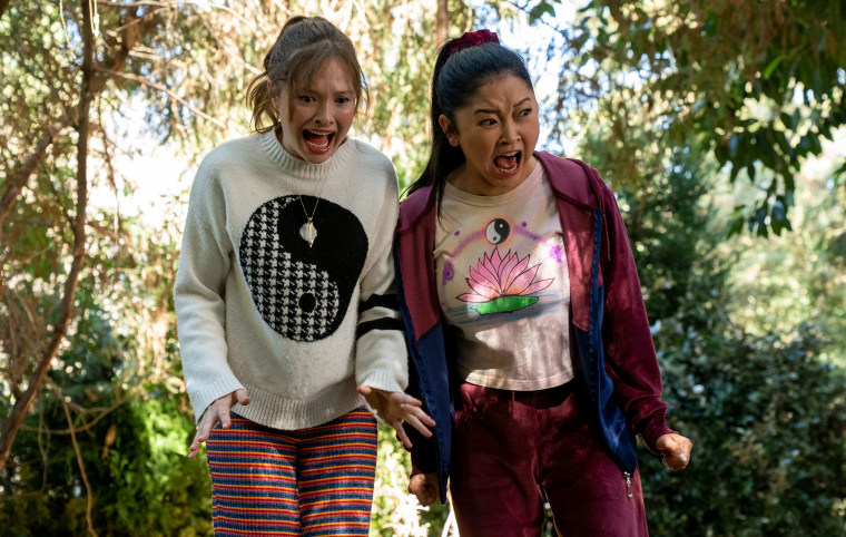Zoe Margaret Colletti (Left) stars as Gia, best friend of  Erika (played by Lana Condor- Right)