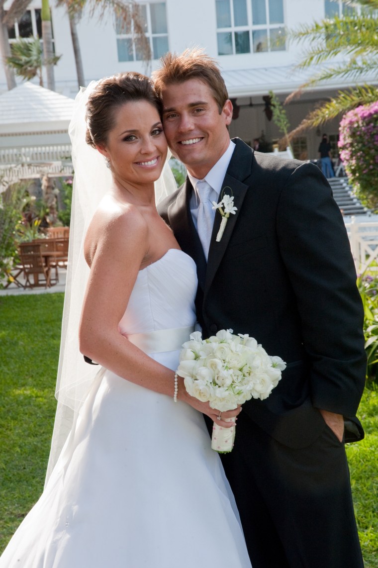Cara and Brad on their wedding day.