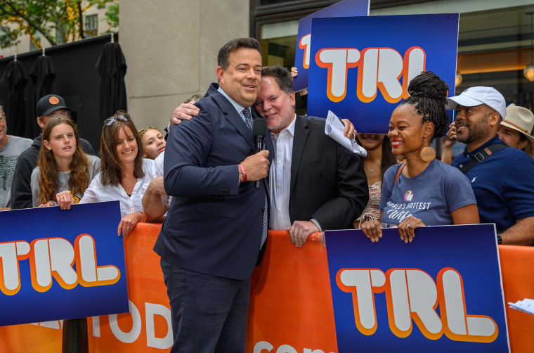 Carson Daly had a "TRL" reunion on the plaza.