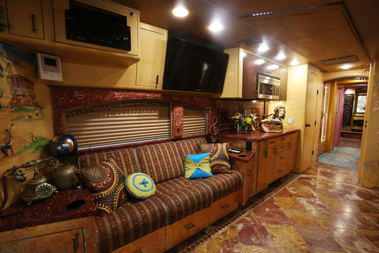 Sitting room in Dolly's tour bus.