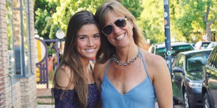 Maddie Billings, left, shares a happy moment with her mom, Lisa.