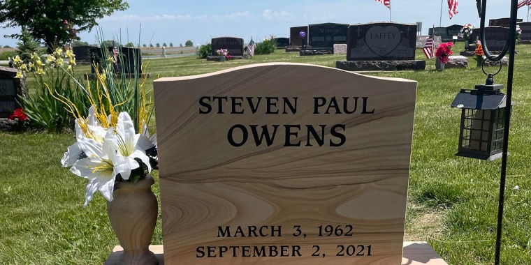 An Iowa family engraved their late father's headstone with a hidden catchphrase.  