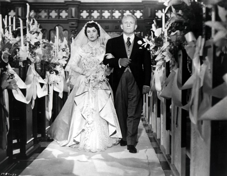 Elizabeth Taylor and Spencer Tracy in the original "Father of the Bride."