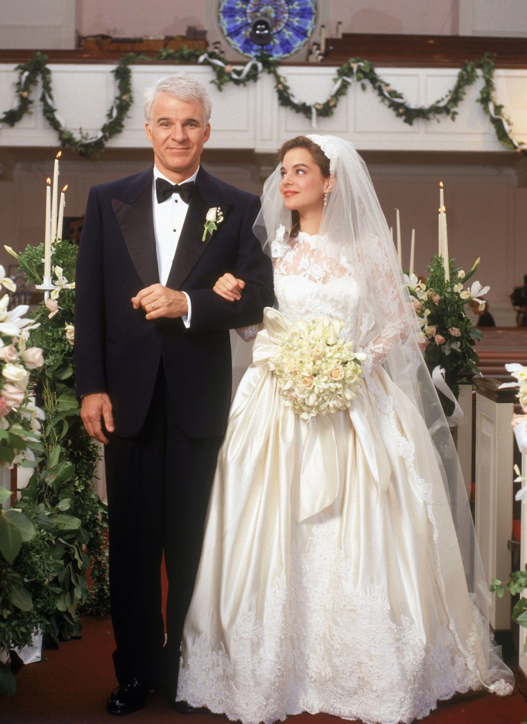 Martin as George Banks walking Kimberly Williams as Annie down the aisle in "Father of the Bride" (1991).