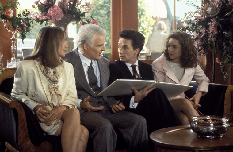 Diane Keaton, Steve Martin, Martin Short and Kimberly Williams in "Father fo the Bride" (1991).