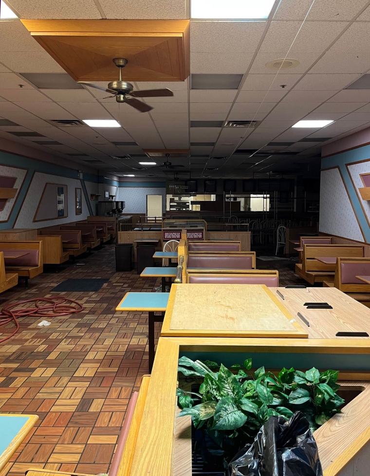 The interior of the shuttered Burger King at the Concord Mall in Wilmington, Delaware.