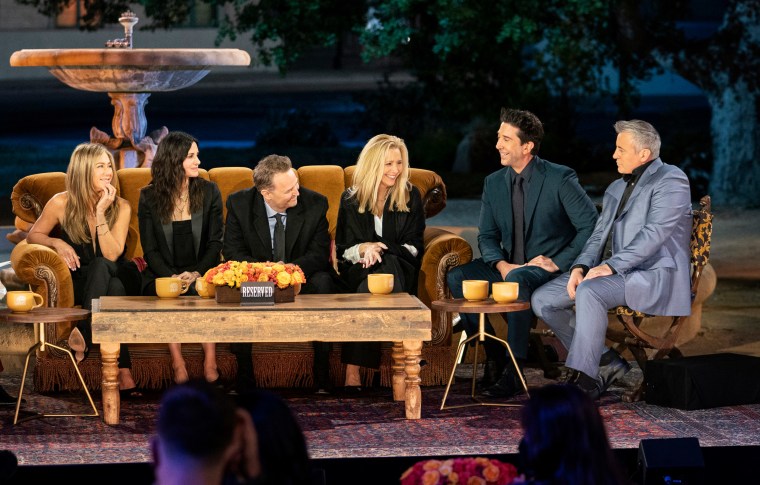 "Friends: The Reunion" (l.-r.): Jennifer Aniston, Courteney Cox, Matthew Perry, Lisa Kudrow, David Schwimmer and Matt LeBlanc.