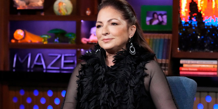 Gloria Estefan on "Watch What Happens Live" with Andy Cohen.