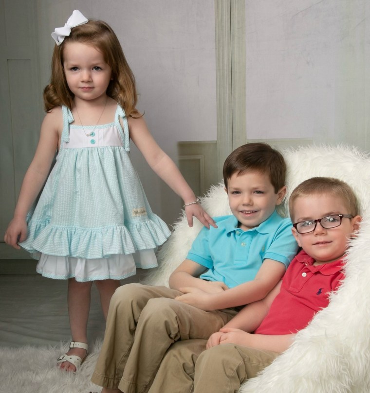 (L-R): Harper, Kyren and Kaiser Lowhorne were adopted by their grandparents Keith and Edie Lowhorne.