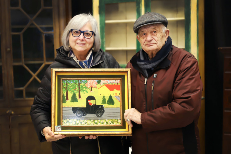 Irene and John Demas came into possession of a Maud Lewis painting through a good friend John Kinnear, a patron of their restaurant in Ontario. "John Kinnear, he only ordered grilled cheese sandwiches,” Demas explained. "I was a young chef and the culinary world was just coming up. I was doing a lot of new recipes and I wanted him to try my daily specials, but he never would — he just loved the grilled cheese sandwich.”