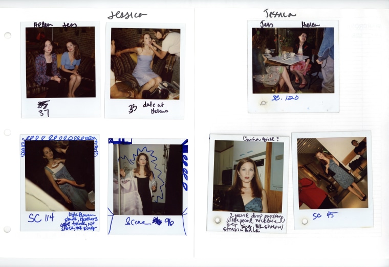 Polaroids from costume fittings.